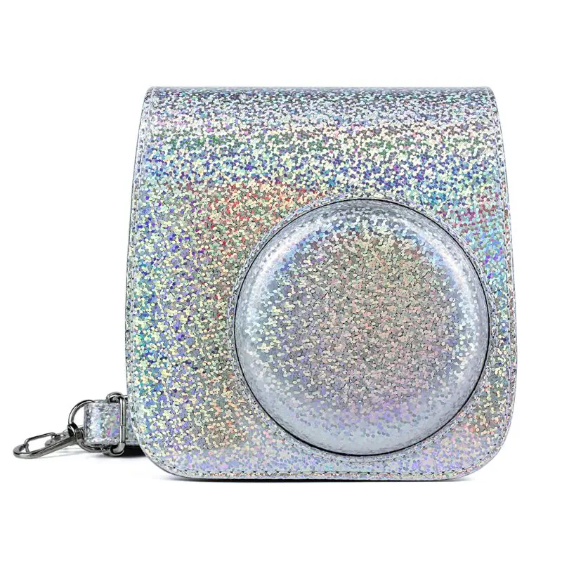 4NB1000469-A Из искусственной кожи Кристалл Bling камера сумка чехол для переноски Fujifilm Mini8/8+/9 LX9A - Цвет: 4NB1000469-A
