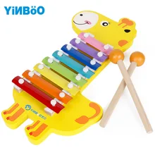 Yi bei детей стук пианино ударный инструмент 8 тон ручная стук детская игрушка музыка Раннее детство деревянные развивающие деревянные