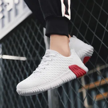

Mens Running Shoes Male Sports Sneakers White Air Mesh Fabric Sport Shoes Men Breathable Trainers Men's Sneakers Breathable
