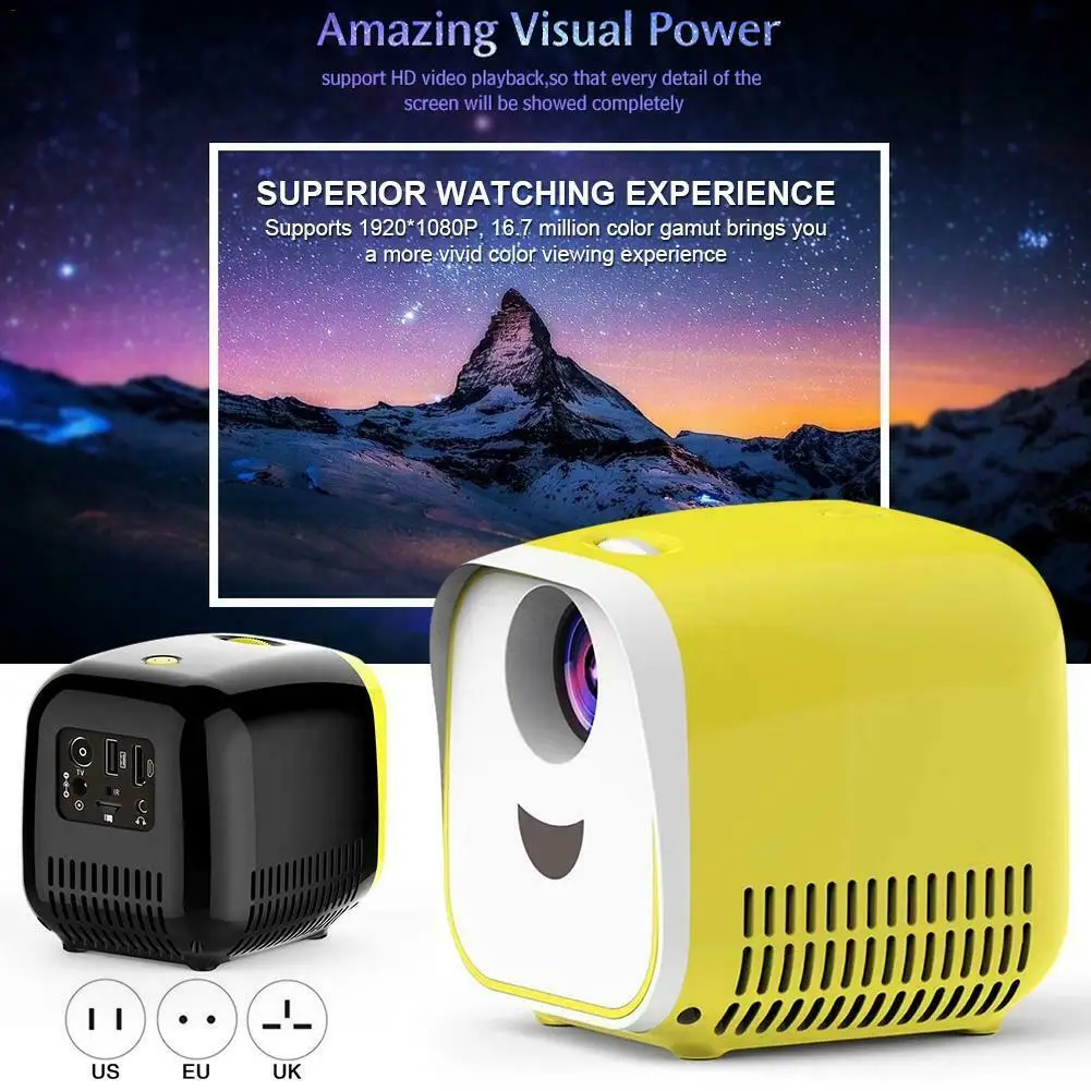 

Mini Portable Projector LED Home Theater Cinema HD 1080P Display USB/HDMI/TF Card Interface SD998