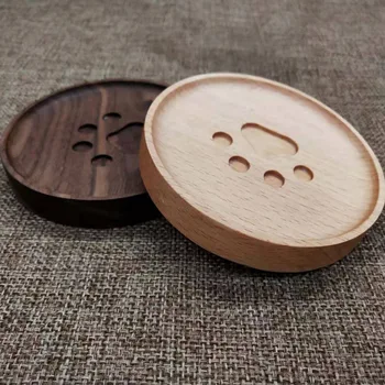 

Bear's Paw Mat 2 Colour Coasters Japan Style Wooden Insulation Pad Tea Cup Holder Solid Wood Coffee Cup Mat Mug Pad Table Mat