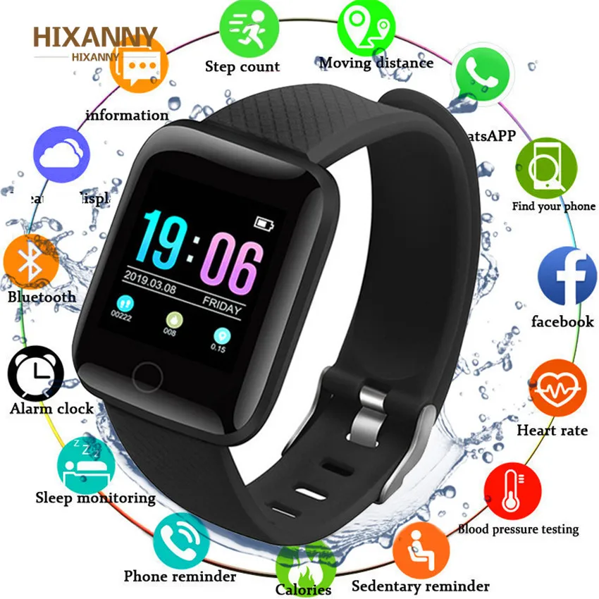 

Smart Wristband Heart Rate Monitor Smart Fitness Bracelet Blood Pressure Waterproof IP67 Fitness Tracker Watch for Women Men