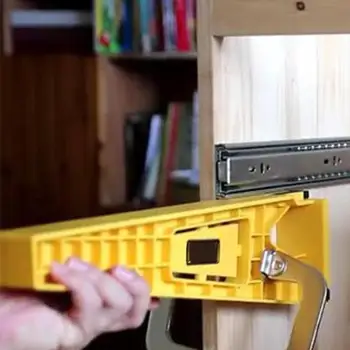 

2pcs Fast Installation of Locator Cupboard Track Stable Durable Installation Fixed Auxiliary Positioning Holder Drawer Slide Jig