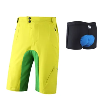 YW SUIT SAENSHING MTB шорты мужские+ гелевые мягкие велосипедные Нижнее белье Мужские шорты для горного велосипеда дышащие спортивные шорты Vtt - Цвет: YW SUIT
