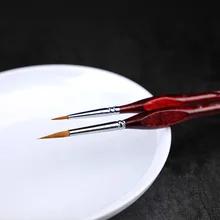 9 шт./компл. миниатюрный Краски кисти комплект Профессиональные из соболиного волоса волос с мелкими деталями арт Модель Инструменты Hi 888