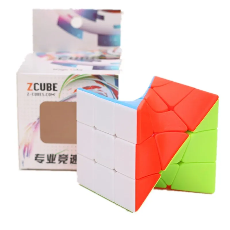 Zcube distorsion Skew Cube 3x3x3 Профессиональный Многоцветный магический куб ультра-Гладкий 3x3 скоростной кубик-головоломка детский подарок