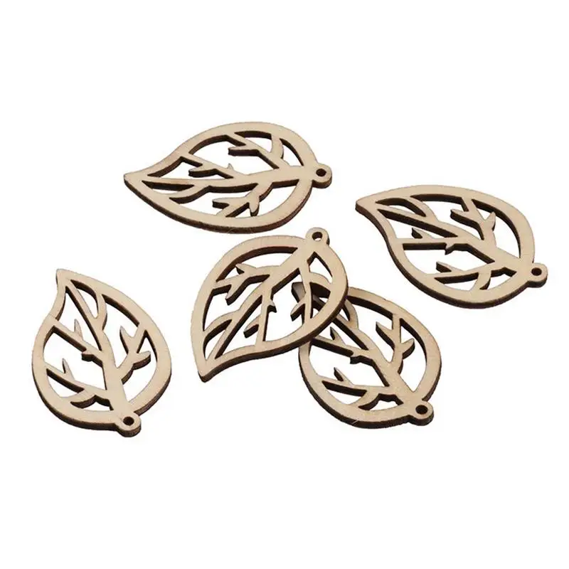 30pcs Hollow Out Creative Beautiful DIY Leaf Hanging Leaf Wood Piece Leaf for Store Home Party Festival