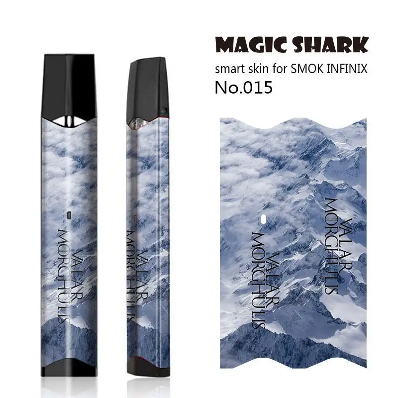 Magic Shark 2.5D стерео лист Змеи печати V-Vendetta Леопард деревянная наклейка пленка кожаный чехол для Smok Infinix 013-022 - Цвет: 015