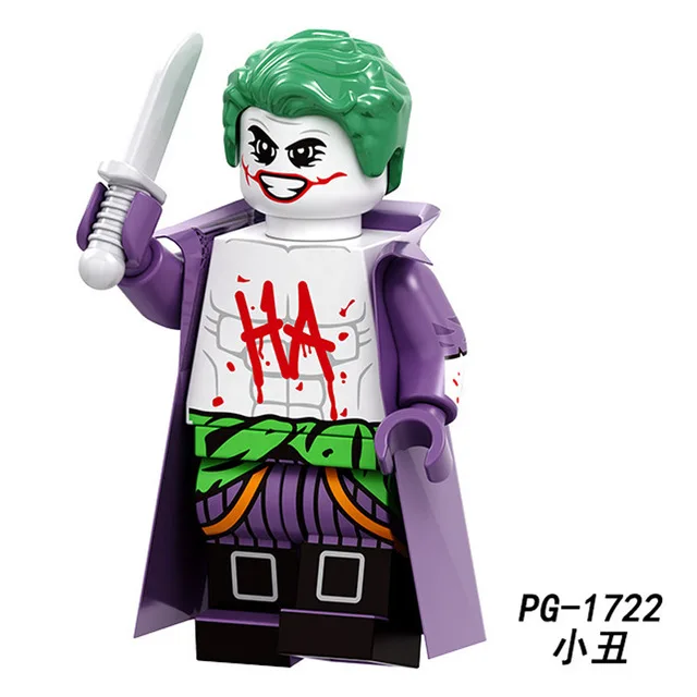 DC super heroes bad guy character Killer croc Bane scarrow Joker harry queen Sinestro Deathstroke строительные блоки детские игрушки