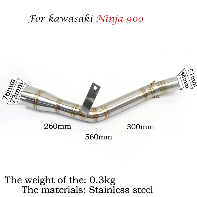 

Модифицированный глушитель выхлопной трубы среднего звена для Kawasaki Z900 Ninja900 выхлопной трубы Z 900 ninja 900 2017-2019