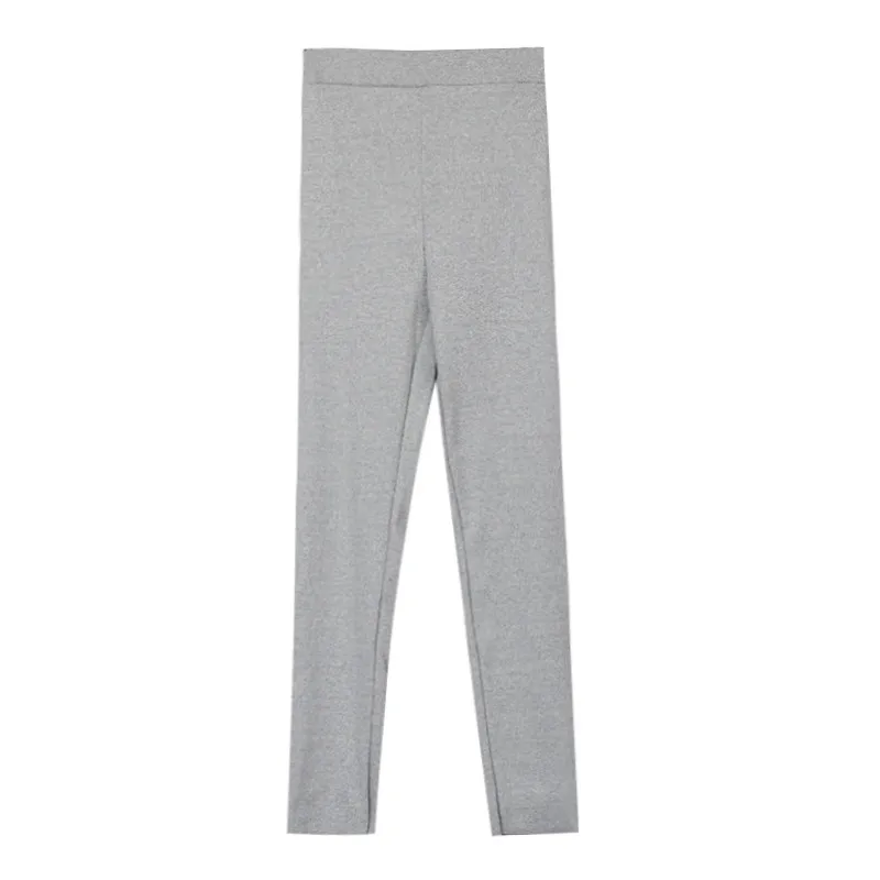Gray Leggings Women RICININA, спортивные штаны для женщин, с высокой талией, одноцветные, тонкие, повседневные, леггинсы для женщин, s, спортивные штаны, эластичные, для бега, брюки для женщин - Цвет: Gray Leggings Women
