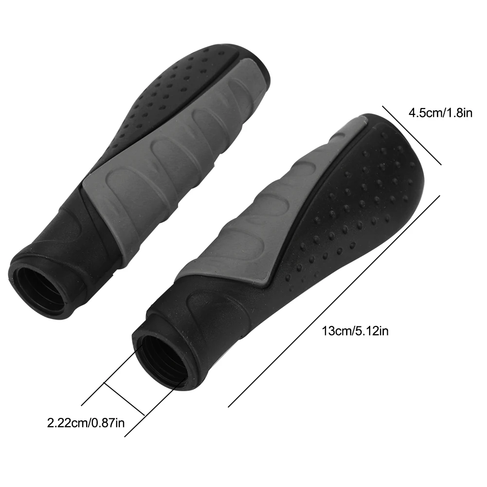 Free Shipping 2pcs Bicycle Handlebars Grips Mountain Road Bike Handlebar Grips Ergonomic Rubber Bike Handle Grips Cycling Riding