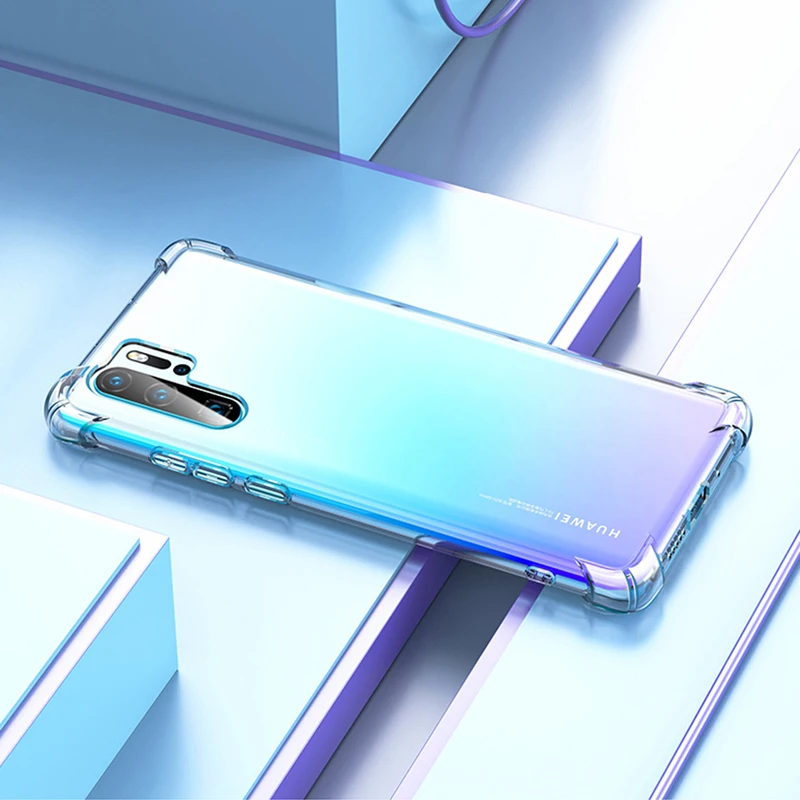 Прозрачный Чехол для подушки безопасности для huawei mate 30 Pro Nova 5 Pro 5i Y7 Y9 Prime P20 Lite P30 Honor 9X20 Pro 8S 8C противоударный мягкий ТПУ чехол - Цвет: Прозрачный