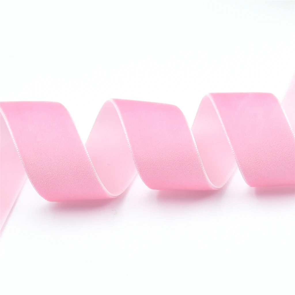 12 Colors 25mm/1'' 5 Yards Velvet Ribbon Roll for Crafts Headband Clips Hair Bow Wedding Decoration Christmas Ribbon