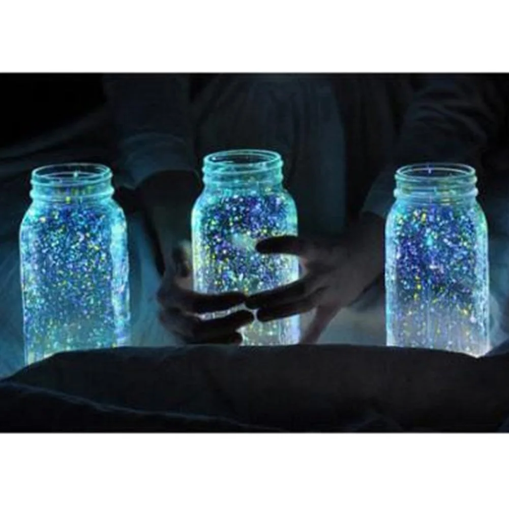 Luminous Acrylic body paint with brushes Pigment Phosphor paint Powder Luminescent paint Glow at Night Coating 10g