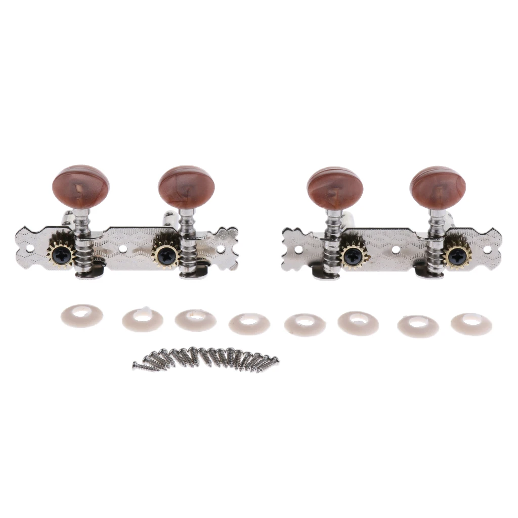 4pcs Guitar Tuning Pegs Tuners String Machine Heads Brown For Ukulele Parts | Спорт и развлечения