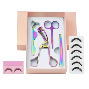 

4pcs/set Eyelash Curler Set Clip Eyebrow Pliers Scissors False Eyelashes Lady Lash Nature Curl Cosmetic Beauty Makeup Tool