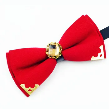 

Wedding Bow Tie High-quality Men's Groom Best Man Korean Banquet Suit Bow-knot Trendy Crystal Solid Color Boxer Bowtie Gifts