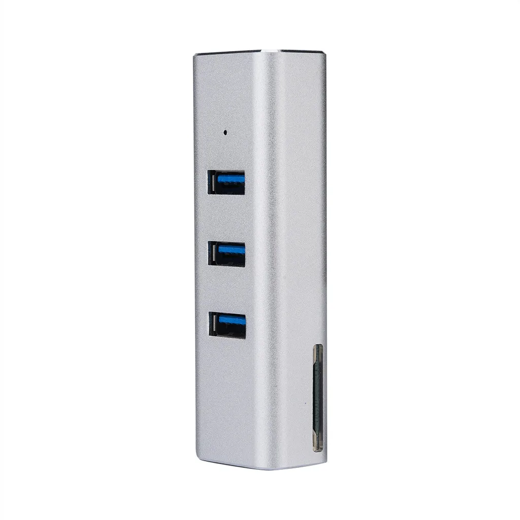 USB коммутатор ультра-тонкий дизайн USB3.0 чип 4-Порты и разъёмы сигнала 5 Гбит/с высокоскоростной хаб+ устройство для чтения карт памяти адаптер планшетный ПК телефон USB Hubs-L909