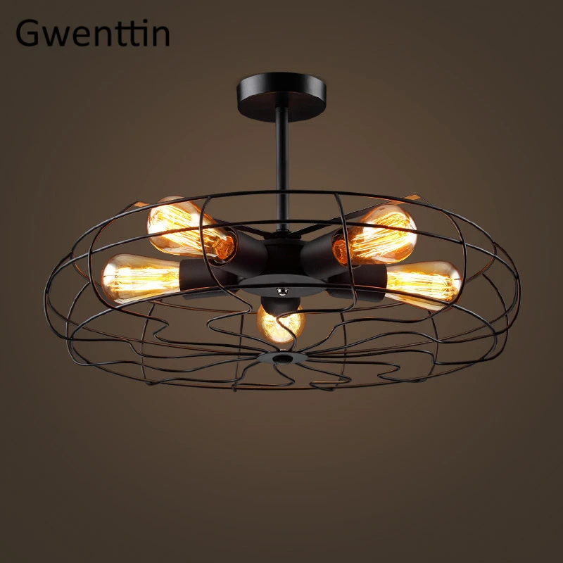 Винтажные потолочные светильники Лофт промышленный домашний декор потолочный