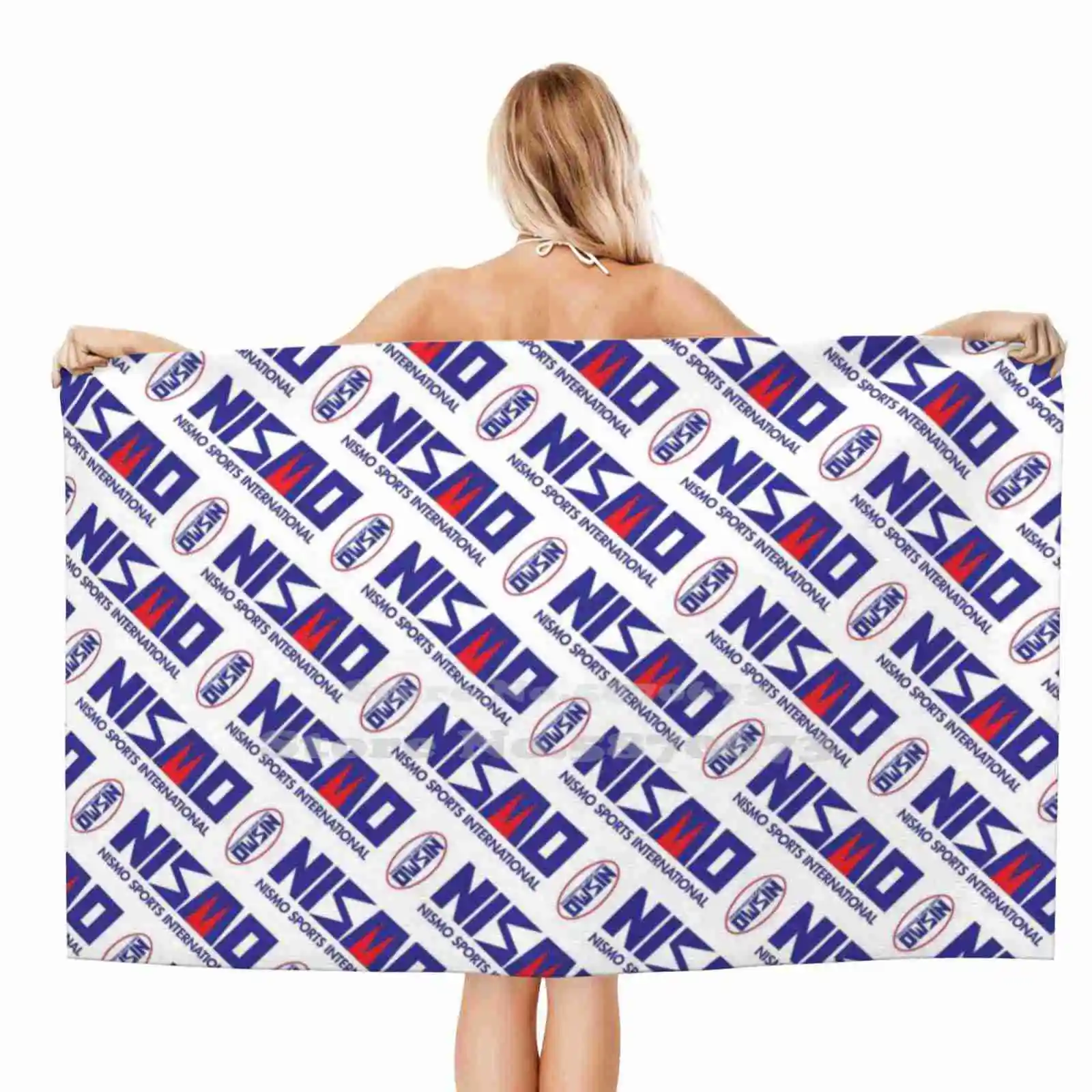 Nismo - Classic Box Print Asciugamani Da Spiaggia Asciugamani Sportivi Ad Asciugatura Rapida Nismo Jdm Drift Nissan Turbo Drifting R34 R35 Gtr Trd R33