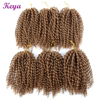 

Marlybob Crochet Braids 6pcs/lot Kinky Curly Crochet Hair 8 inch Braiding Hair Synthetic Hair Extensions Crochet Braids Hair