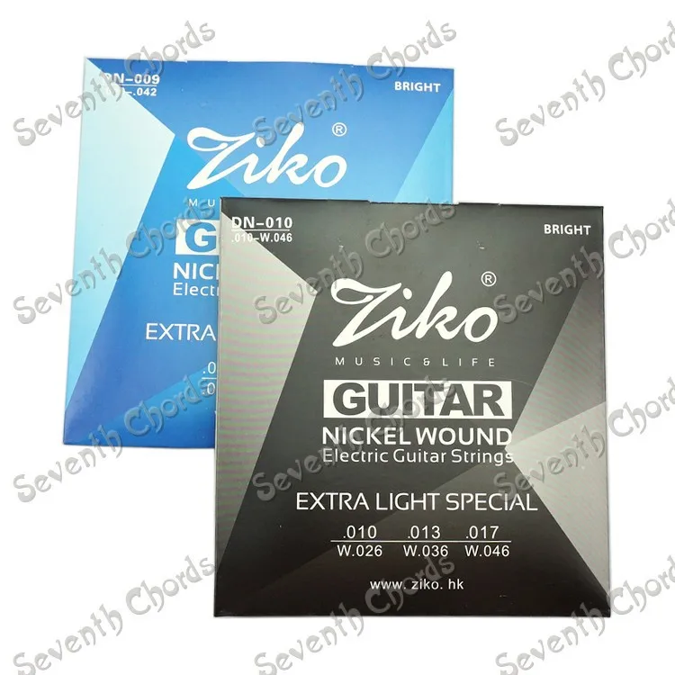 

2 Sets ZIKO Electric Guitar Strings Nickel Wound Steel Strings 1st-6th (009-042 & 010-046) Extra Light Special