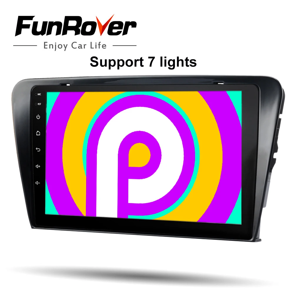 Discount Funrover 2.5D+IPS 2 din Car radio Multimedia Android 9.0 car stereo dvd gps player For skoda octavia 2014+ navigation NO DVD RDS 4
