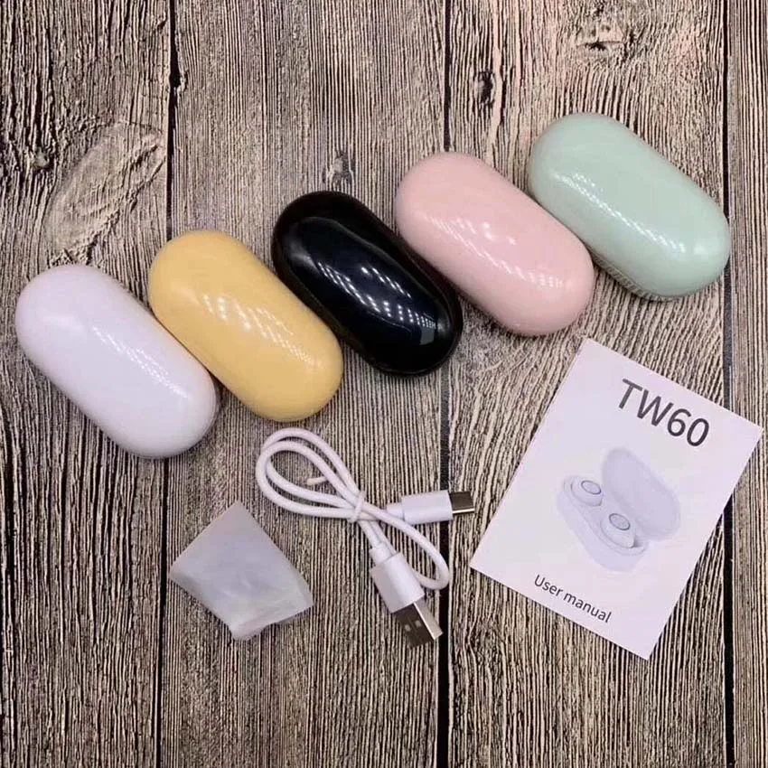 

TW60 TWS-наушники с микрофоном и поддержкой Bluetooth 5,0