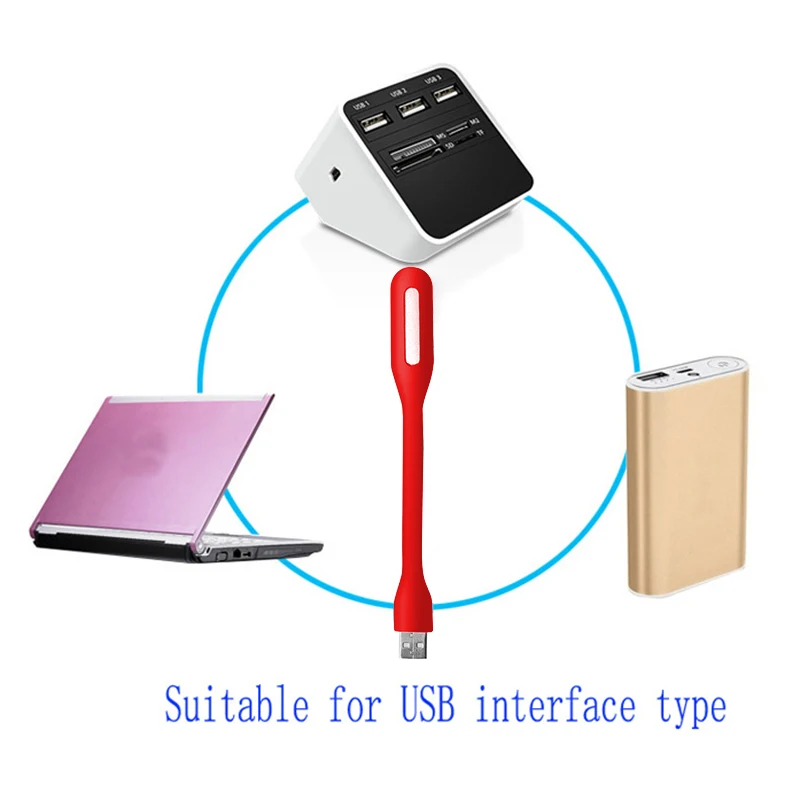 Flexible USB LED lamp for Computer Keyboard Reading Laptop Notebook 1PCS led light night light mini night light mini led light