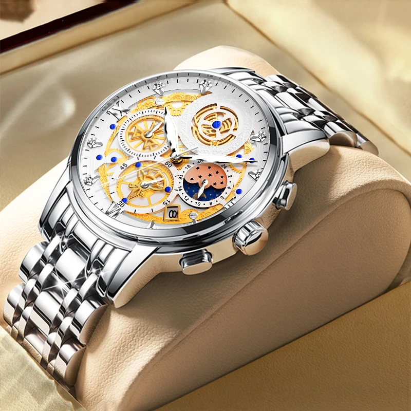 Wishdoit Leisure Sport Heren Horloge Topmerk Luxe Rvs Mode Quartz Horloge  Heren Chronograaf Relogio Masculino - AliExpress Watches