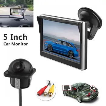 

5 Inch Car monitor with Rear CameraTFT-LCD Digital Car Rear View Monitor LCD Display with Front Diaphragm + 420 TV Lines Camera