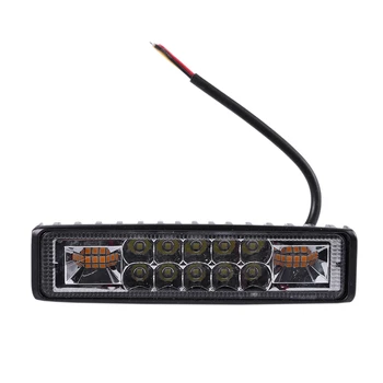 

48W Strobe Flash Work Light Led Light Bar White Yellow For Offroad 4X4 Atv Jeep Suv Motorcycle Truck Trailer Car Accessories 12V
