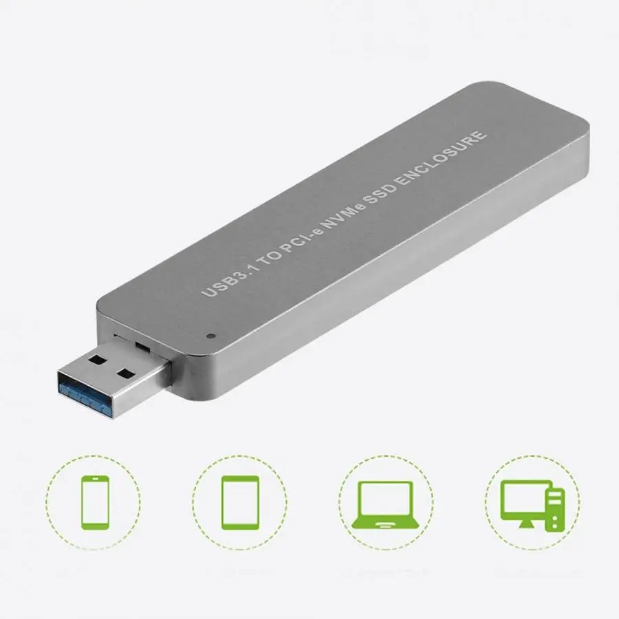 M.2 NVME SSD для USB3.1 TYPE-A USB ключ SSD жесткий диск коробка адаптер Корпус чехол SSD корпус