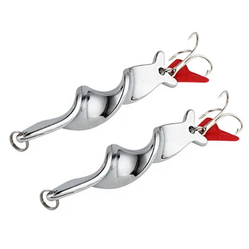 

2Pcs Metal Spoon Lure Fishing Lure Hard Lure Spinner Spoon Baits for Trout Pike Pesca Peche Tackle - 10G & 14G