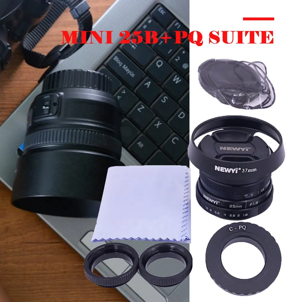 Мини 25 B + FX объектив для видеонаблюдения с ручной фокусировкой Canon Nikon Sony E