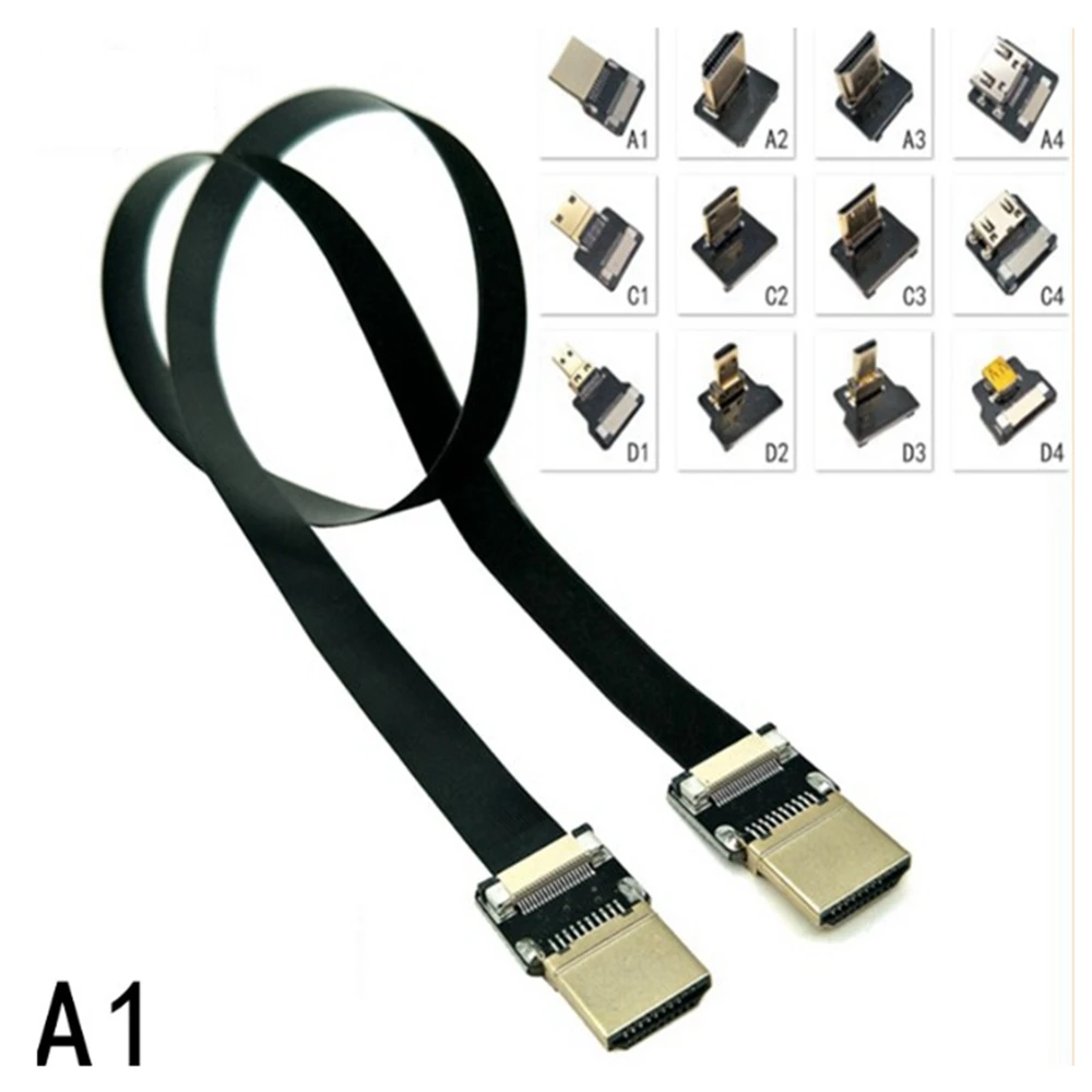 

A1 FPV Micro HD-kompatibel Mini HD 90 grad Adapter 5cm-100cm FPC Band Flache HD kabel Pitch 20pin Stecker Stecker