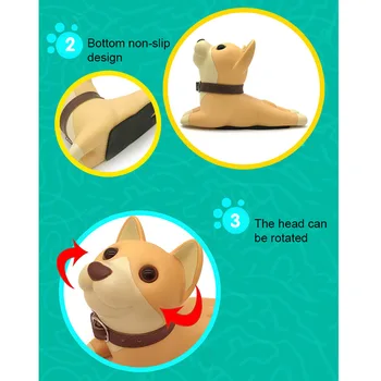 

Cute Dog Cat Door Stopper Doorstop Door Wedge Cartoon Puppy Doors Stop Strong Grip Slip Resistant OCT998