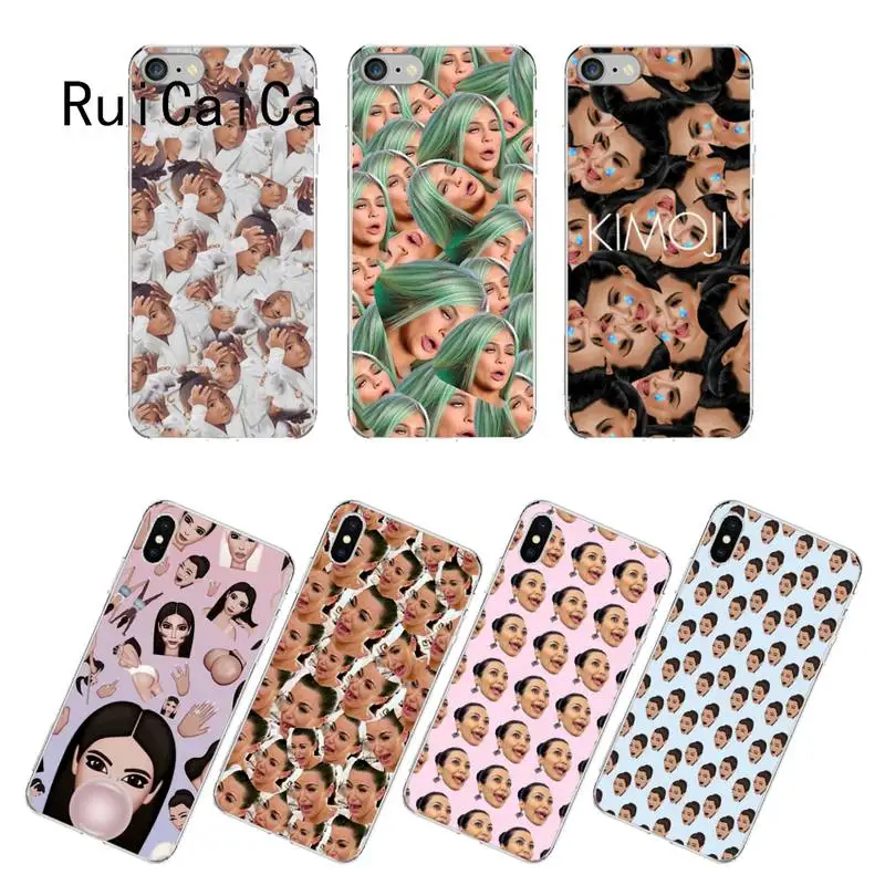 Чехол для телефона RuiCaiCa kanye west north kylie jenner чехлы iPhone 12 8 7 6 6S Plus X XS MAX 5 5S SE XR 11 pro promax