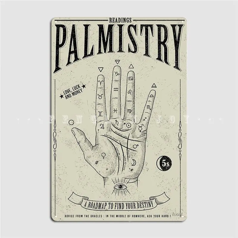 

Palmistry Metal Plaque Poster Cinema Garage Pub Garage Custom Plaques Tin Sign Posters