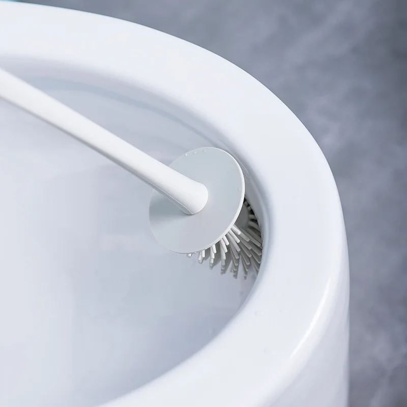 Nordic Plastic Toilet Brush Holder Soft Brush Head Cleaning Supplies Blue Toilet Cleaning Brush produtos para limpeza de casa