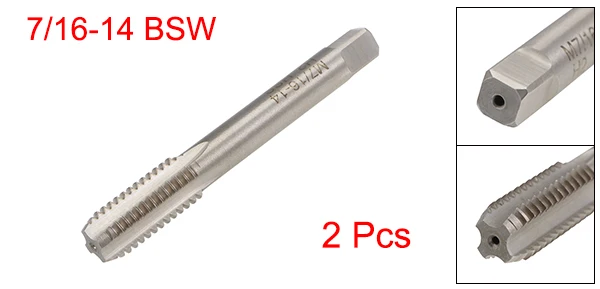 Uxcell Imperial машинный кран BSW шаг резьбы 3-4 прямые флейты H2 высокоскоростной стальной винт резьбовые краны сверла для резки
