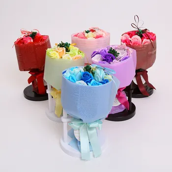

11pcs Soap flowers Hand-made rose Christmas and valentine's day gifts Korean package bouquet of flowers