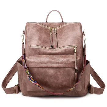 

Women's backpacks Bag Female 2020 New Style Amazon Popular Pu Women's Backpack Women's Bag Fashion Simple Street Backpack