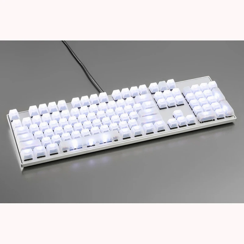 OEM профиль 104 ключи ANSI пудинг брелки пустая механическая клавиатура Cherry MX совместимый с подсветкой прозрачный цвет