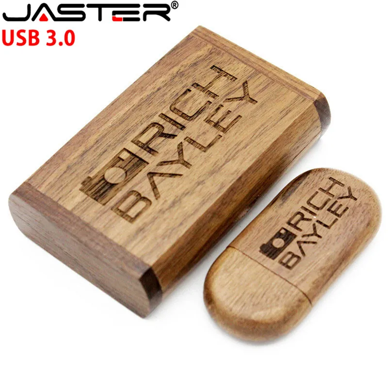 USB 3 0 флэш накопитель JASTER с логотипом на заказ деревянный персональный 16 ГБ 32 64 usb
