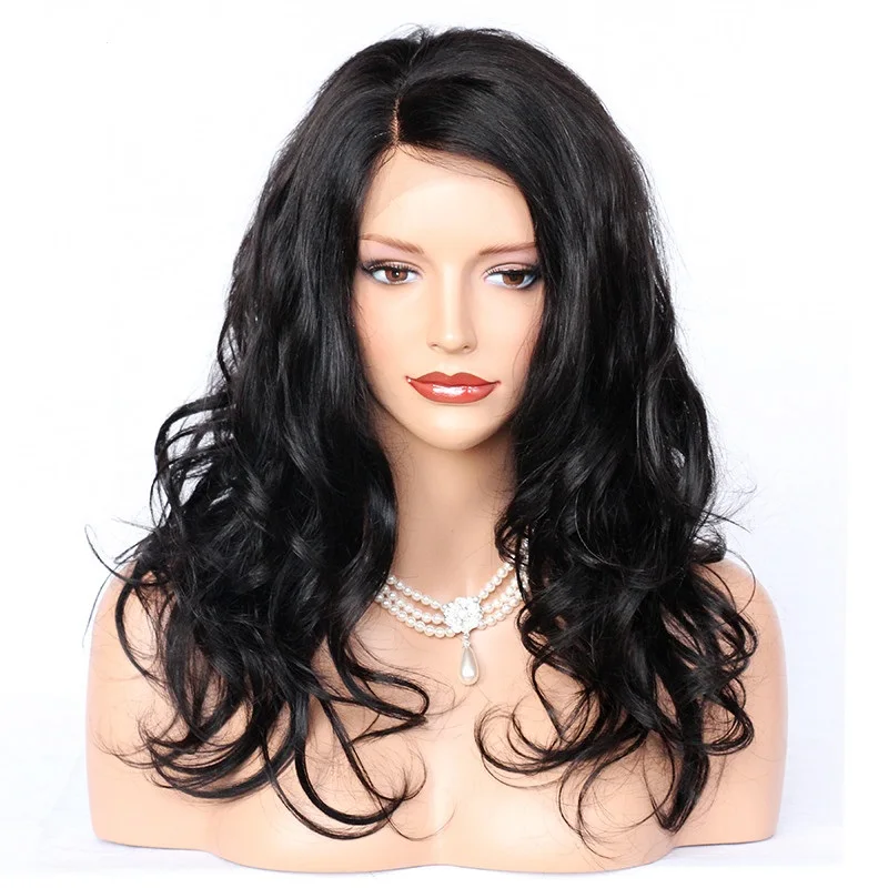 

4x1 Lace Front Human Hair Wigs Top Brazilian Remy Wavy Wig Pre Plucked Left Part 180 Density Wavy Hair Good Quality In Stock