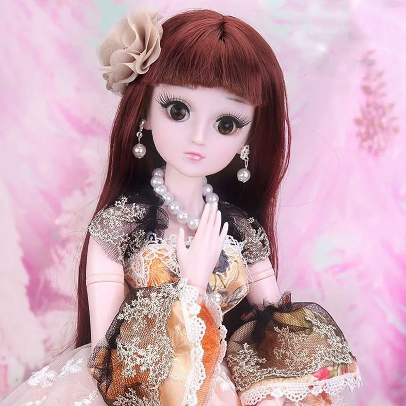 60 см 20 подвижные швы белая кожа Bjd куклы принцесса платье девушки игрушки 3D глаза одежда Обувь Аксессуары BJD кукла игрушка для девочек