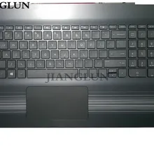 JIANGLUN для hp 15-AU 15-AW палмрест клавиатура сенсорная панель с подсветкой 856040-001 золотые полосы