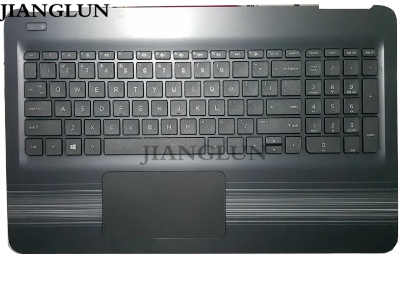 JIANGLUN для hp 15-AU 15-AW палмрест клавиатура сенсорная панель с подсветкой 856040-001 золотые полосы